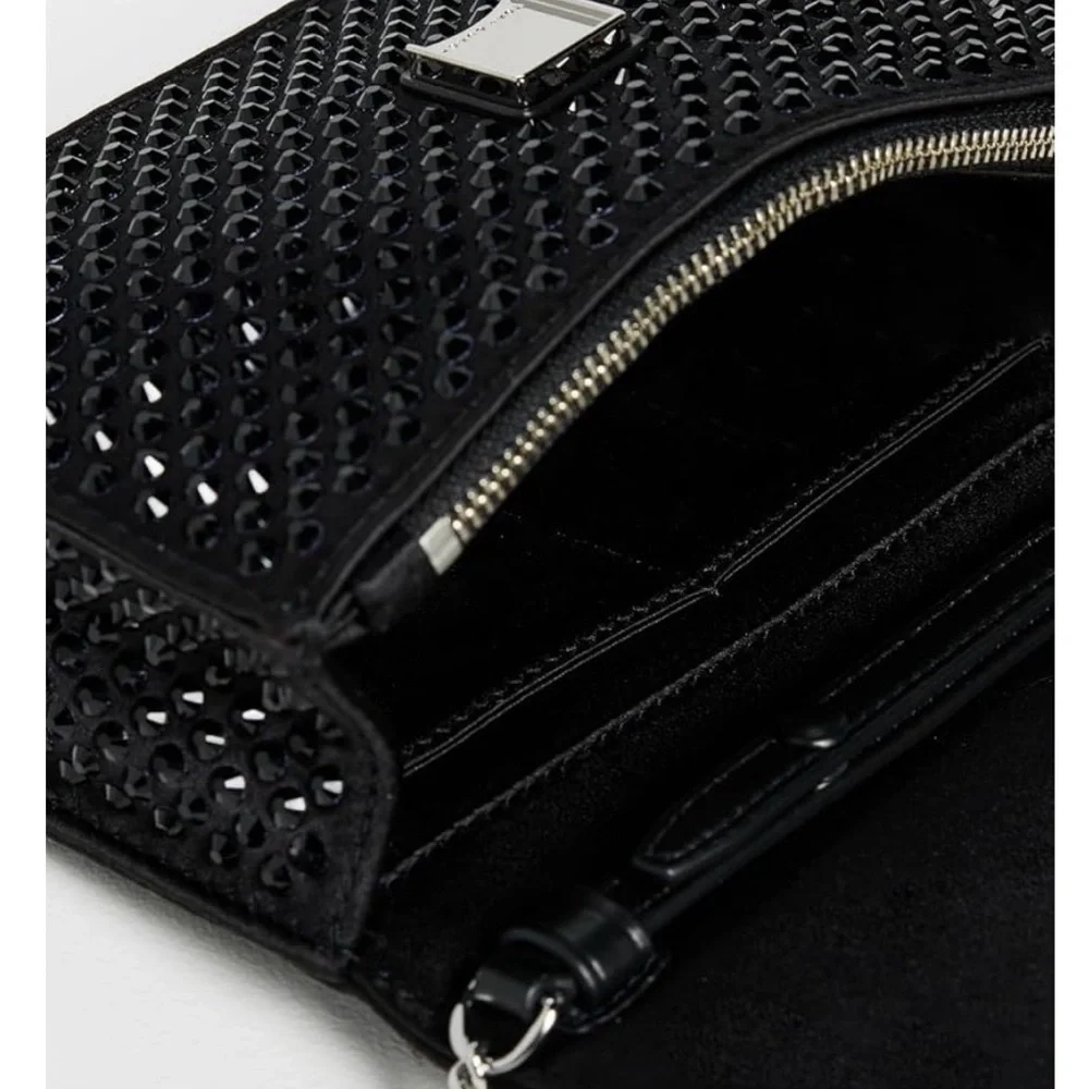 Tory Burch MINI KIRA SATIN EMBELLISHED TOP-HANDLE CROSSBODY - Picture 4 of 4